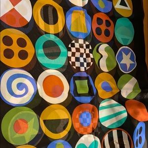 Bob Mackie hand screened silk scarf